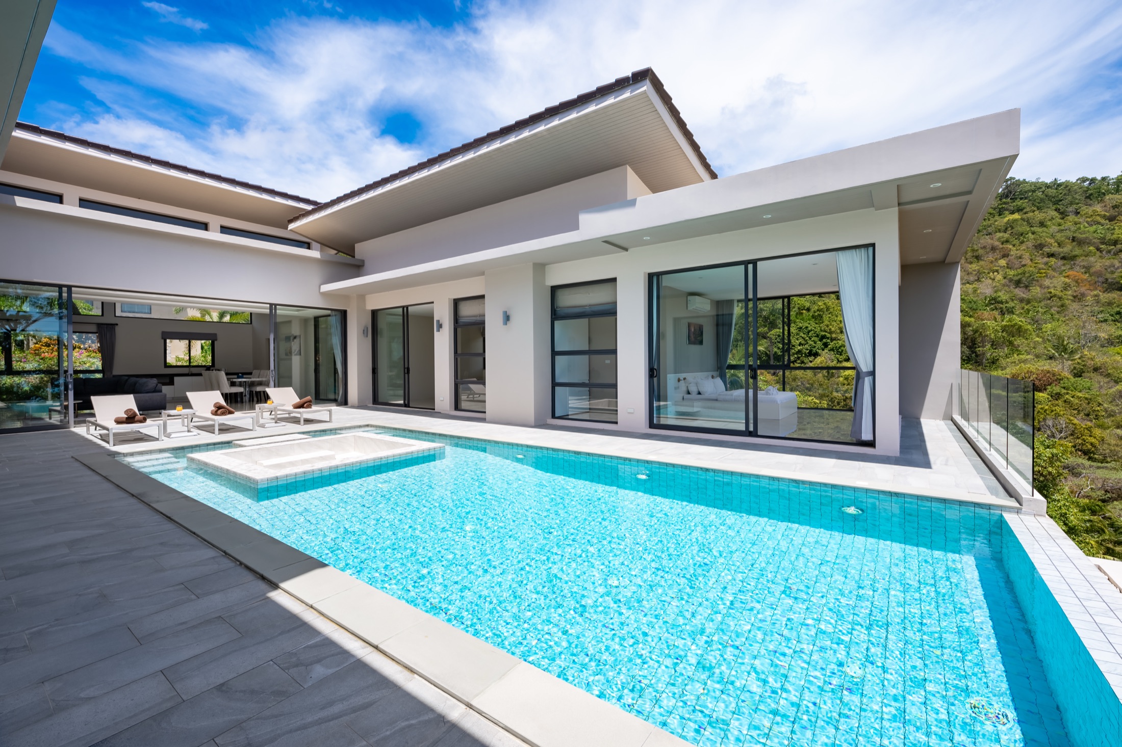 Pure Villa pool and outdoor area